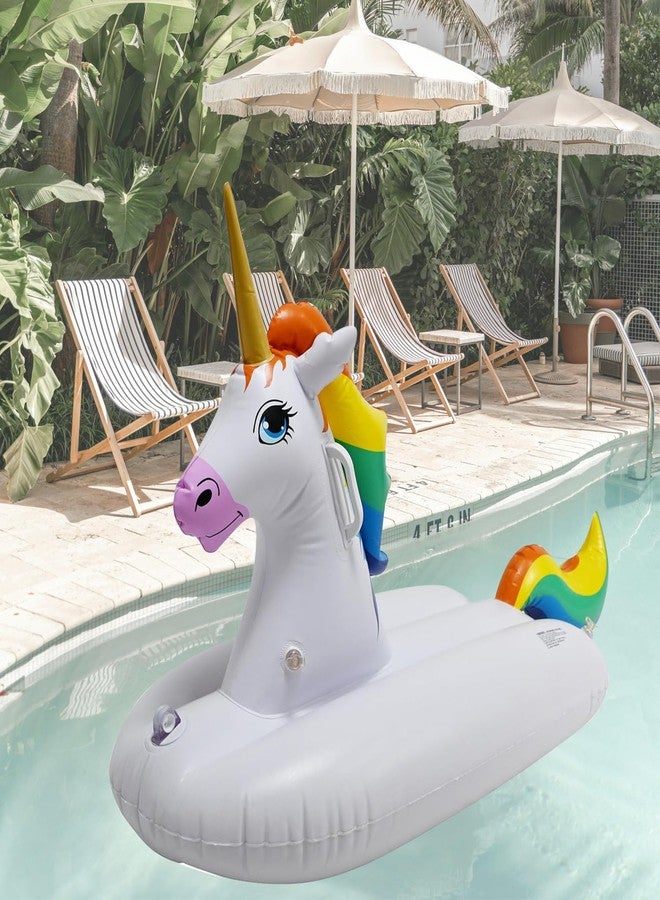 Jet Creations Rainbow Unicorn Design Inflatable Ride On, Pool Water Hill Grass Sliding Sledding, up to 120 lbs, FUN-UNICORNx49 - Image 5