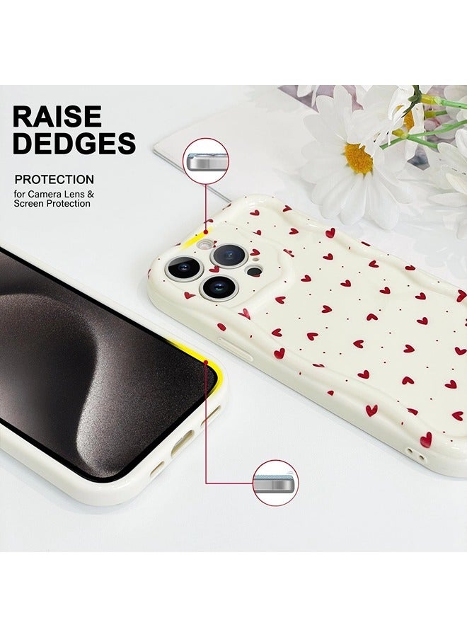 ShebSheb Simple Wave Design Phone Case for iPhone 15 Pro , Wavy Frame Soft TPU Aesthetic Phone Cover - Image 3