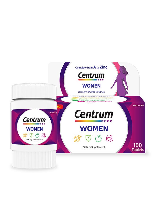 Centrum Women Specially Formulated Multivitamin for Women, 100 Tablets - Image 2