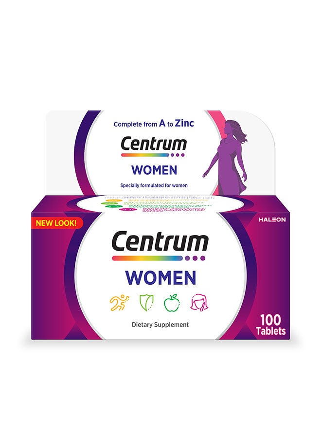 Centrum Women Specially Formulated Multivitamin for Women, 100 Tablets - Image 1