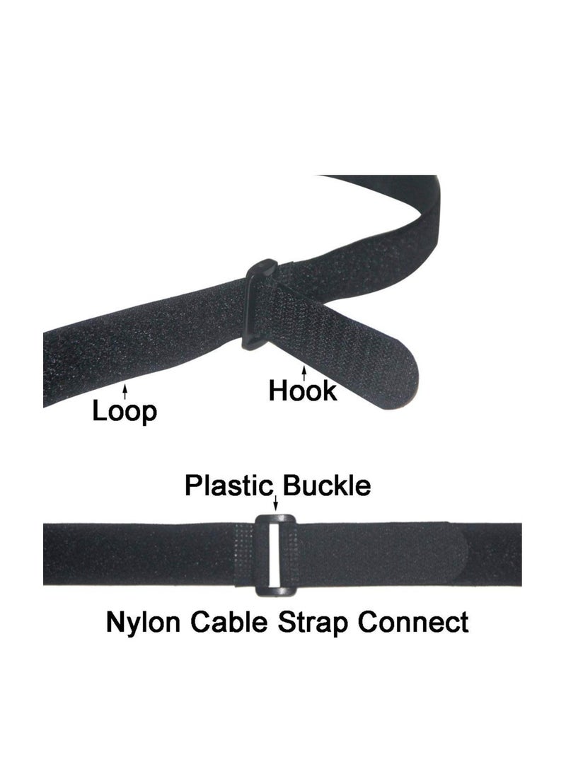 Barakah Equalseal 12" 18" 24" 36" Cable Straps, 24 pcs a Reusable Fastening Hook and Loop Utility Cable Ties Down Wraps Adjustable Cinch Straps - Image 4