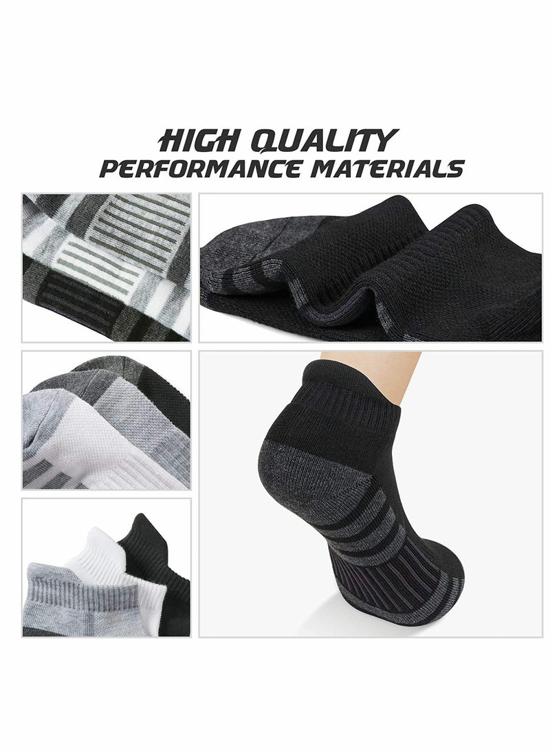 Cushioned Breathable Low Cut Athletic Running Socks for Men and Women , 6 Pairs - Image 3