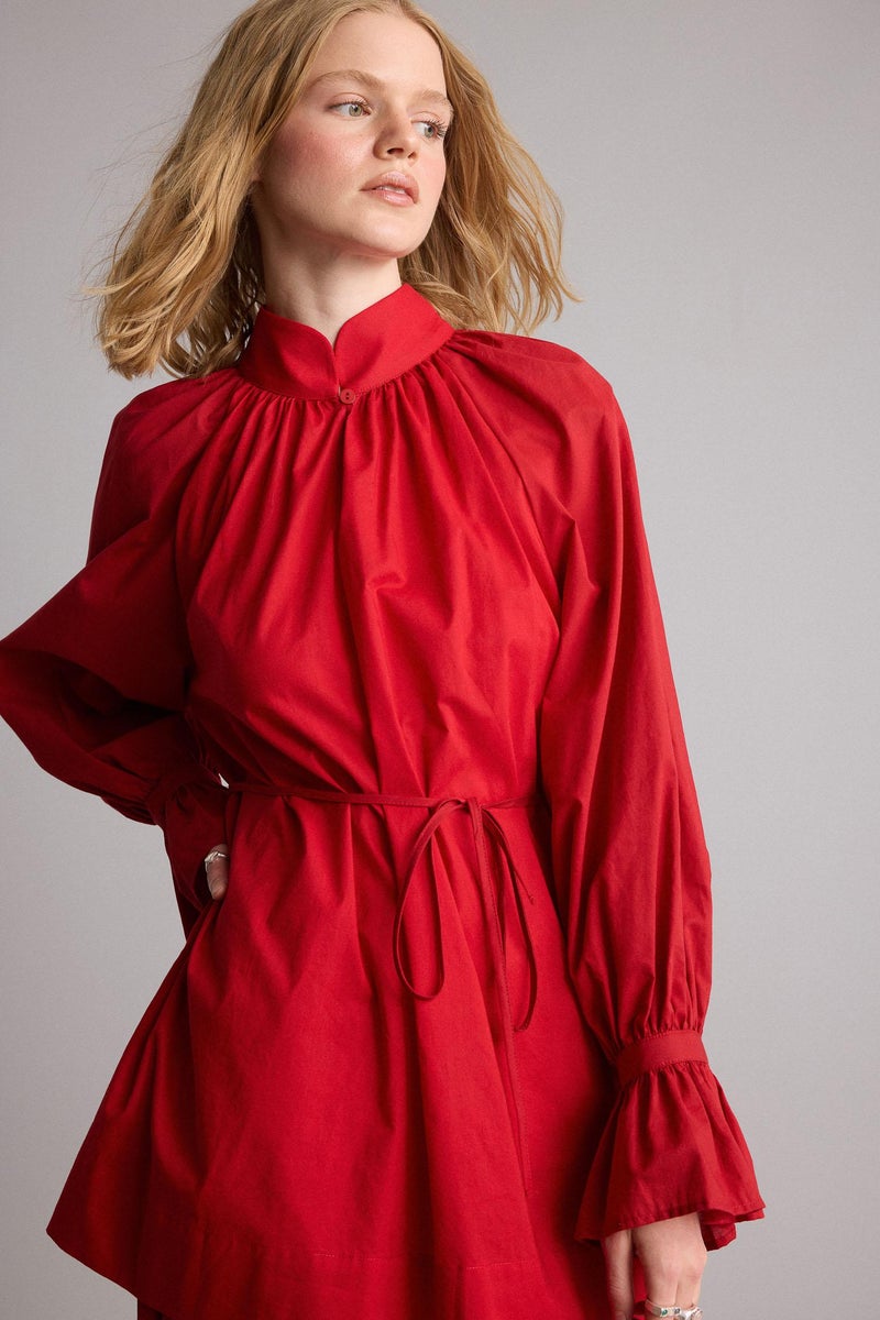 DeFacto Red Woman Manuka x DeFacto Relax Fit Voile Long Sleeve Tunic Casual - Image 2