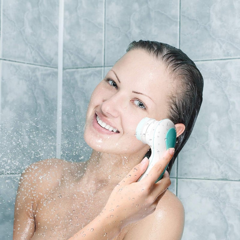 Cnaier Rechargeable Facial Cleansing Spin Brush Set with 4 Exfoliation Brush Heads - Waterproof Face Spa System by - Face Brushes for Cleansing and Exfoliating - Image 5