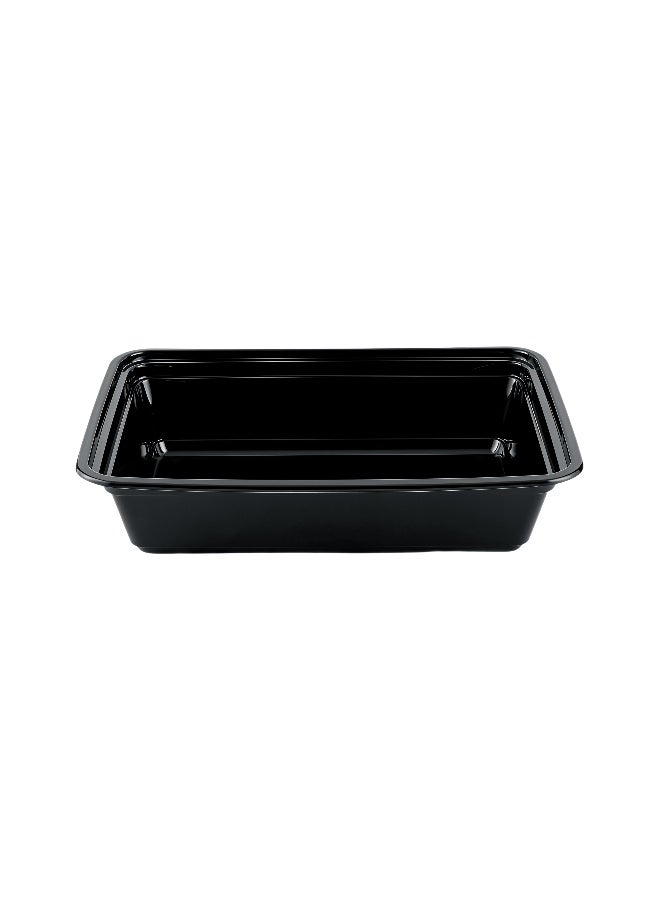 packwell Black Base Container Rectangular 38 & Lid 15 Pcs Combo - Image 4