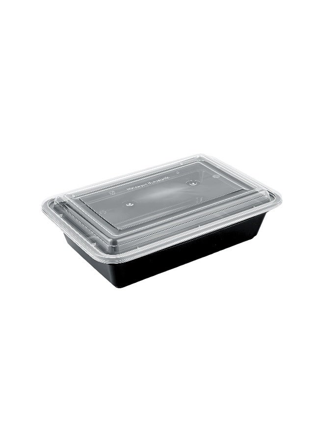 packwell Black Base Container Rectangular 38 & Lid 15 Pcs Combo - Image 5