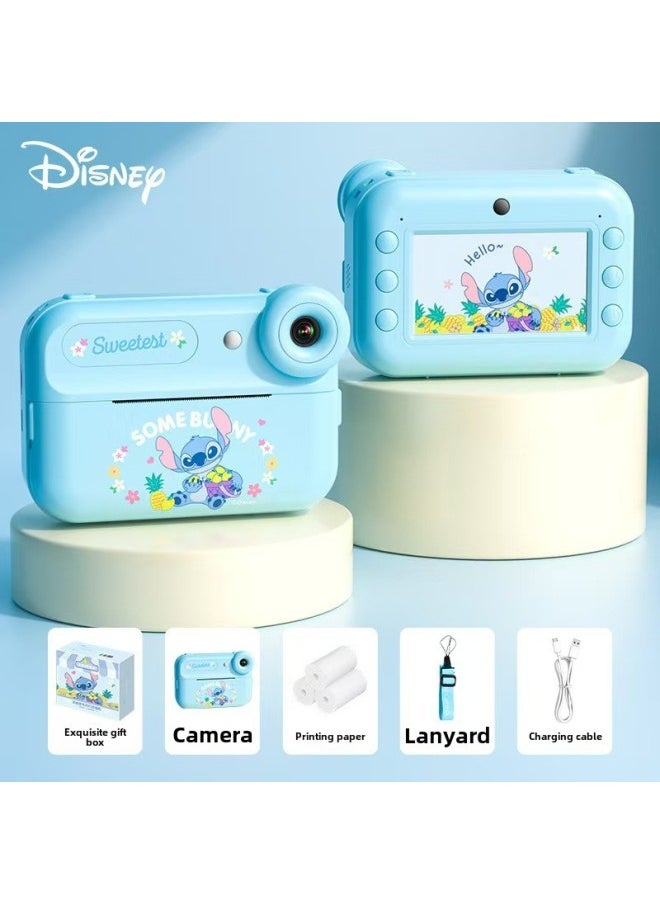 Generic Children's Camera Touchscreen HD Digital Toy Portable Video-Recording Porofless Toy Gift For Girls And Boys-Color:Touch Screen—disney Polaroid Q7 Blue Stitch  - Image 1