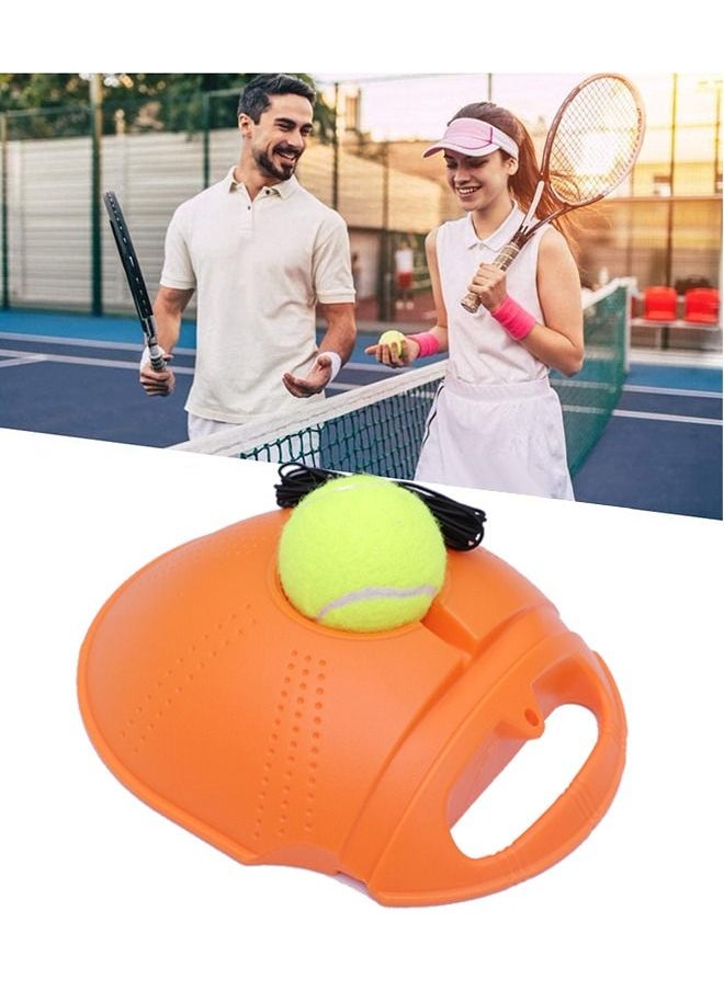 Generic - Solo Tennis Trainer Rebound Ball with String, Portable Tennis Practice Device Tennis Training Tool with 1 Tennis Balls and Practice Elastic Strings for Self-Practice, Beginners, Adults (Orange) - Image 1