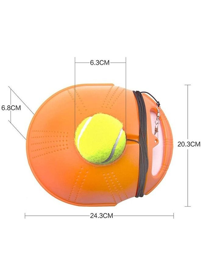 Generic - Solo Tennis Trainer Rebound Ball with String, Portable Tennis Practice Device Tennis Training Tool with 1 Tennis Balls and Practice Elastic Strings for Self-Practice, Beginners, Adults (Orange) - Image 1