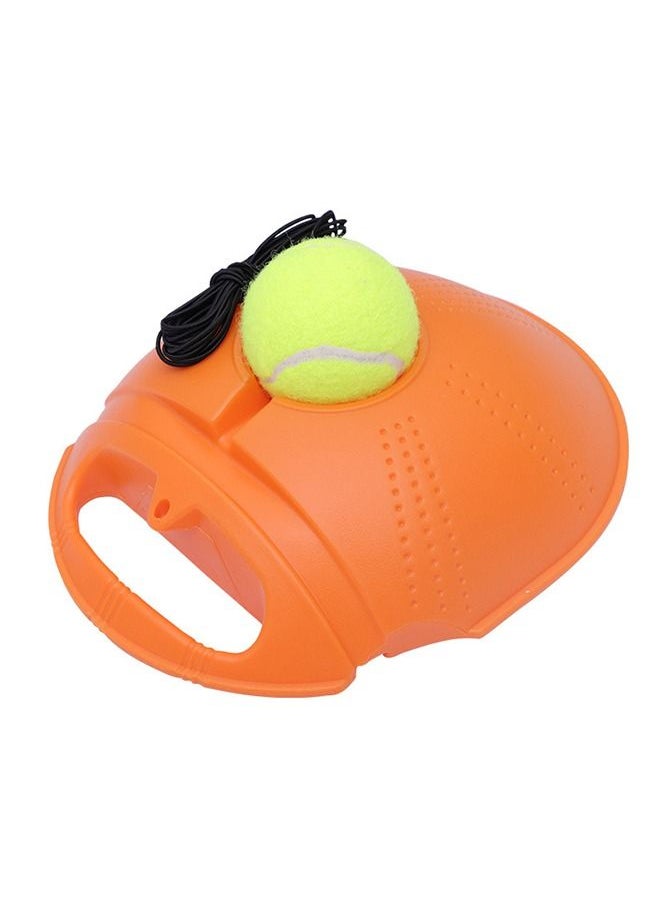 Generic - Solo Tennis Trainer Rebound Ball with String, Portable Tennis Practice Device Tennis Training Tool with 1 Tennis Balls and Practice Elastic Strings for Self-Practice, Beginners, Adults (Orange) - Image 1