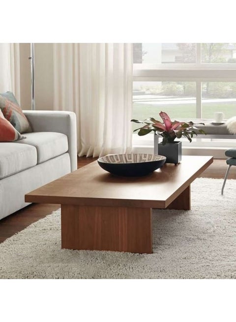 Brown Coffee Table – MDF Wood – 100×50×45 cm – Modern Rectangular Living Room Table
