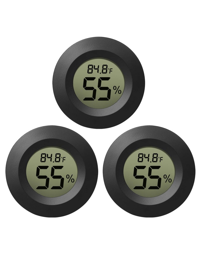Generic 3 Pcs Digital LCD Hygrometer Thermometer Indoor Outdoor Humidity Meter for Greenhouse Basement Baby Room  - Image 1