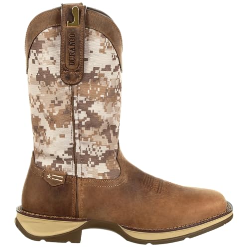 Durango Desert Camo Pull-on Western Boot, Dusty Brown And Desert Camo, Size 11.5(W) - Image 1