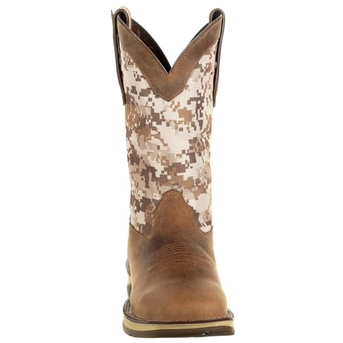 Durango Desert Camo Pull-on Western Boot, Dusty Brown And Desert Camo, Size 11.5(W) - Image 5