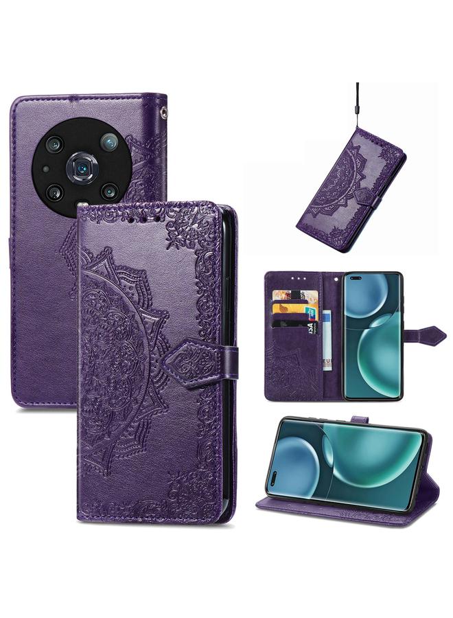 S-TOP Case For Honor Magic 4 Pro Mandala Flower Embossed Leather Phone Case - Image 1