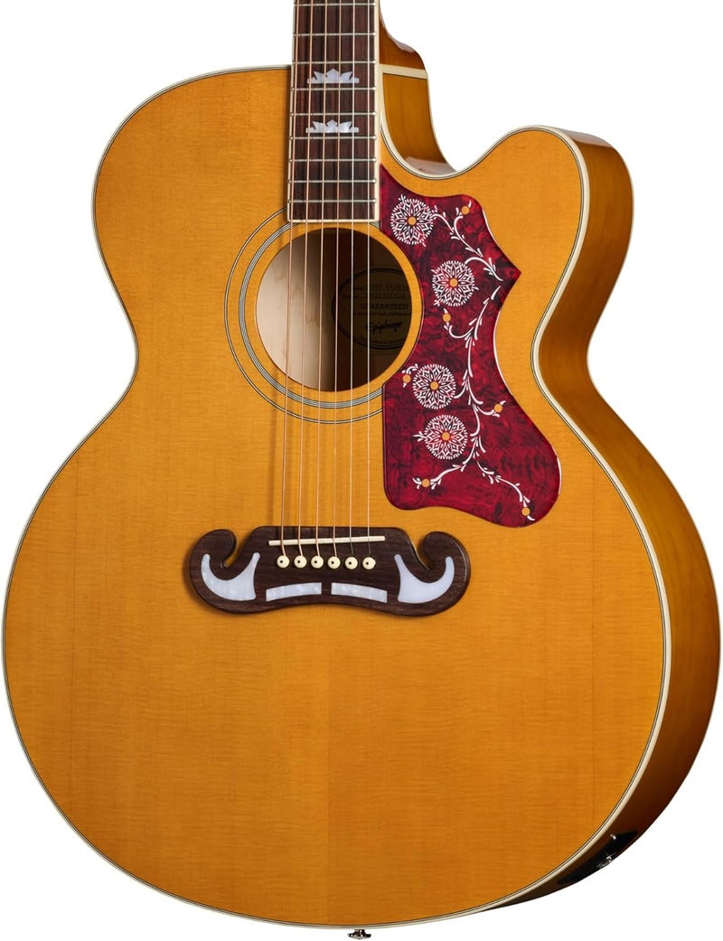 Epiphone J-200 Studio EC Jumbo Acoustic Electric Guitar with Gig Bag - Natural - Image 1