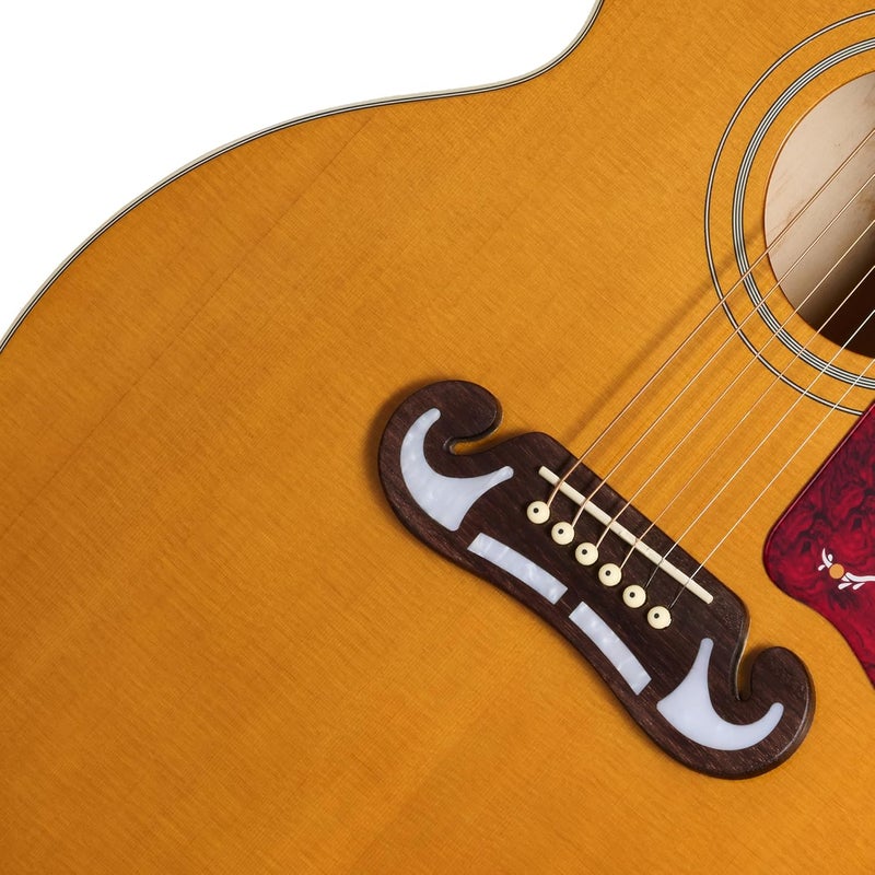 Epiphone J-200 Studio EC Jumbo Acoustic Electric Guitar with Gig Bag - Natural - Image 3