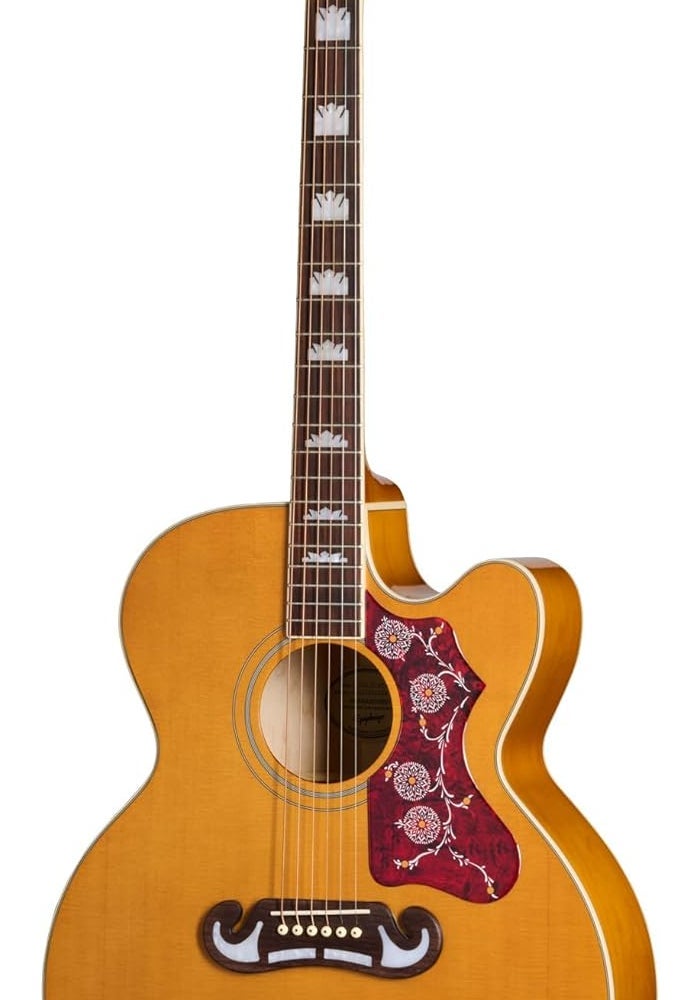 Epiphone J-200 Studio EC Jumbo Acoustic Electric Guitar with Gig Bag - Natural - Image 1