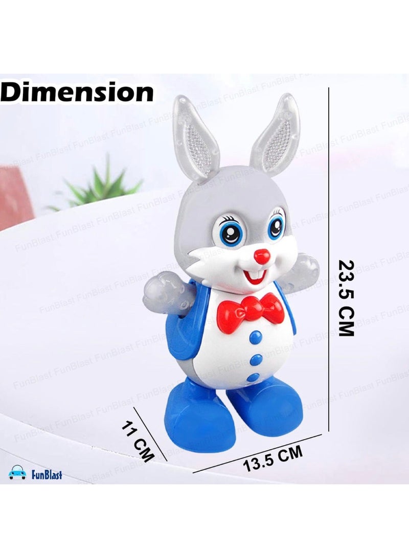 أرنب راقص مع موسيقى وأضواء وامضة، ألعاب راقصة للأطفال، يعمل بالبطارية، متعدد الألوان - Image 2