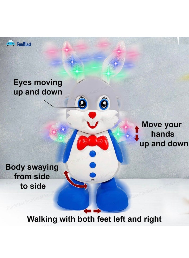أرنب راقص مع موسيقى وأضواء وامضة، ألعاب راقصة للأطفال، يعمل بالبطارية، متعدد الألوان - Image 4