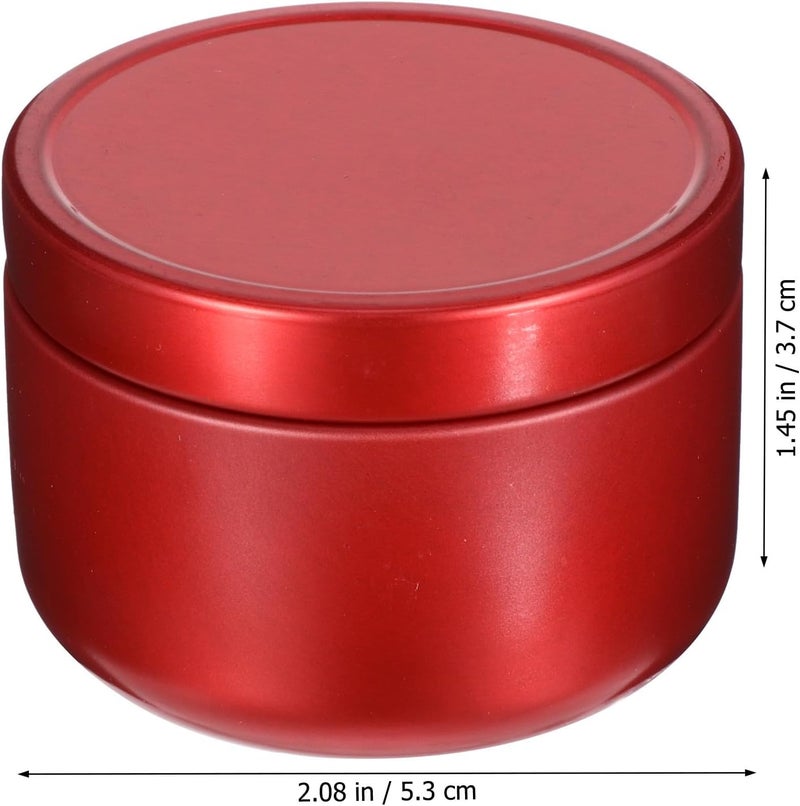 10pcs Small Red Tinplate Tea Leaf Cans Metal Tea Jars with Lid Airtight Sealed Canisters for Loose Storage and Kitchen Organization - Image 2