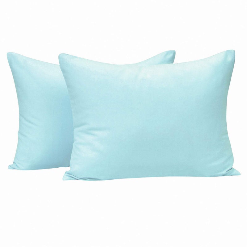 NTBAY Zippered Toddler Pillowcases Set of 2, 100% Brushed Microfiber 13x18 Pillowcases, Super Soft and Cozy Travel Kids Nursery Pillow Cases, 13x18 Inches, Aqua - Image 1