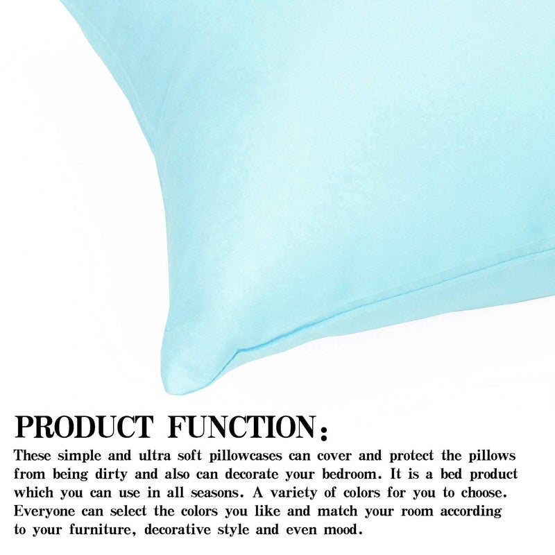 NTBAY Zippered Toddler Pillowcases Set of 2, 100% Brushed Microfiber 13x18 Pillowcases, Super Soft and Cozy Travel Kids Nursery Pillow Cases, 13x18 Inches, Aqua - Image 4