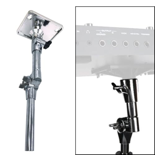 TUOREN Electronic Module Mounting Plate with Adjustable Drum Tilting Holder Metal Electronic Drum Module Mount Holder for Drum Set Cymbal Stand Electronic Controller MultiPad Drum Pads Mount - Image 3
