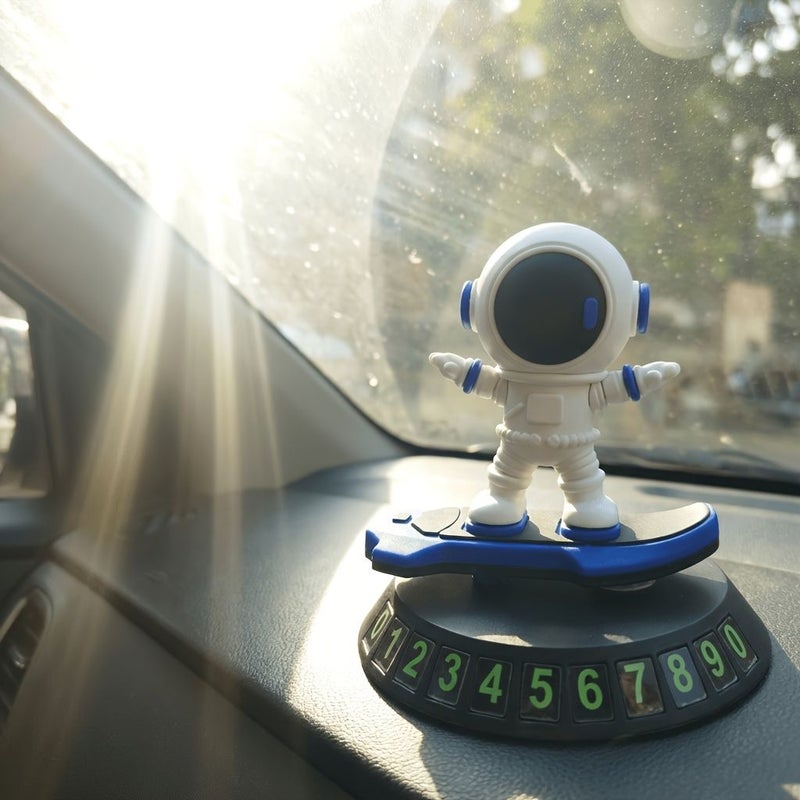 بلو 360° رائد فضاء دوار لوحة أرقام مواقف السيارات زينة إبداعية - Image 4