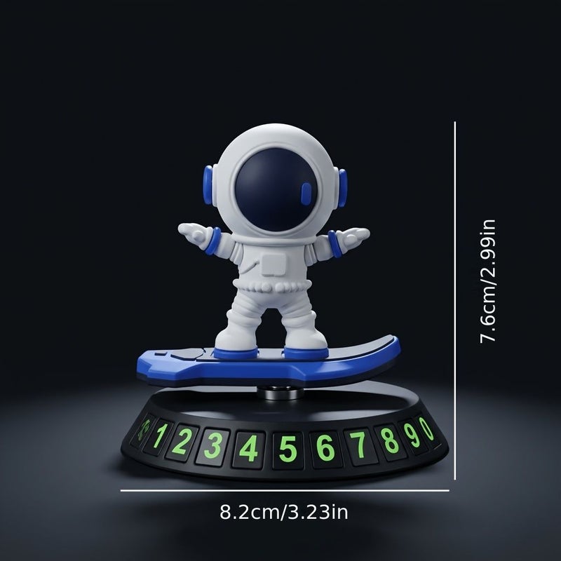 بلو 360° رائد فضاء دوار لوحة أرقام مواقف السيارات زينة إبداعية - Image 2