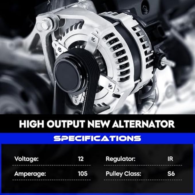SEHNSUCHT Alternator Replacement New for CSX 2006-2008 2L, for TSX 2004-2008 2.4L, for Accord 2003-2007 2.4L, for Honda Civic 2006-2011 2L, for Honda CR-V 2007-2011 2.4L, for Honda Element 2003-2011 2.4L - Image 4