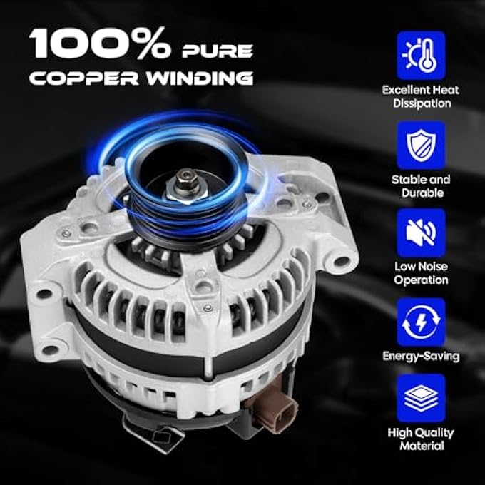 SEHNSUCHT Alternator Replacement New for CSX 2006-2008 2L, for TSX 2004-2008 2.4L, for Accord 2003-2007 2.4L, for Honda Civic 2006-2011 2L, for Honda CR-V 2007-2011 2.4L, for Honda Element 2003-2011 2.4L - Image 5