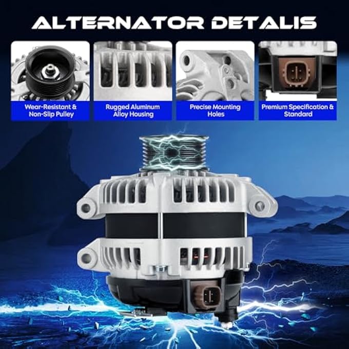 SEHNSUCHT Alternator Replacement New for CSX 2006-2008 2L, for TSX 2004-2008 2.4L, for Accord 2003-2007 2.4L, for Honda Civic 2006-2011 2L, for Honda CR-V 2007-2011 2.4L, for Honda Element 2003-2011 2.4L - Image 3