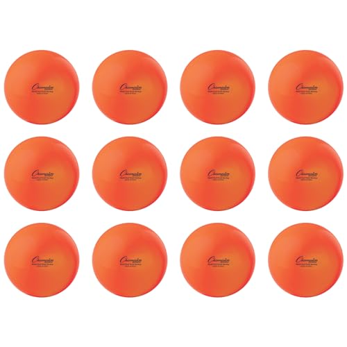 Champion Sports Field Hockey Balls, Regulation Size, 12-Pack, 2.75” Each - Sports Practice Hockey Ball Set for Fields, Grass, Turf - Durable, Bouncy, Lightweight, Bright Colored - Orange - Image 3