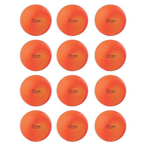 Champion Sports Field Hockey Balls, Regulation Size, 12-Pack, 2.75” Each - Sports Practice Hockey Ball Set for Fields, Grass, Turf - Durable, Bouncy, Lightweight, Bright Colored - Orange - Image 2