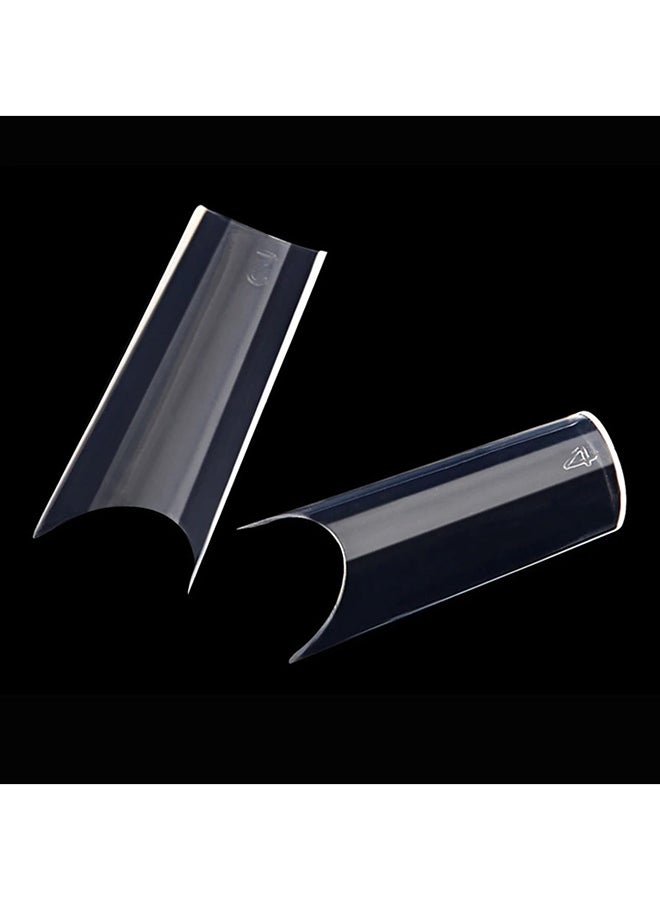 brunson أطراف أظافر صناعية كلاسيكية فرنسية بدون خطوط على شكل حرف C، 500 قطعة BCCCFT500 - Image 3