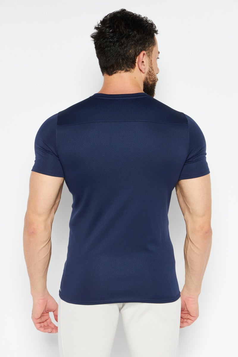 PUMA Men Sportswear Fit Short Sleeves Training T-Shirt, Navy - Image 3