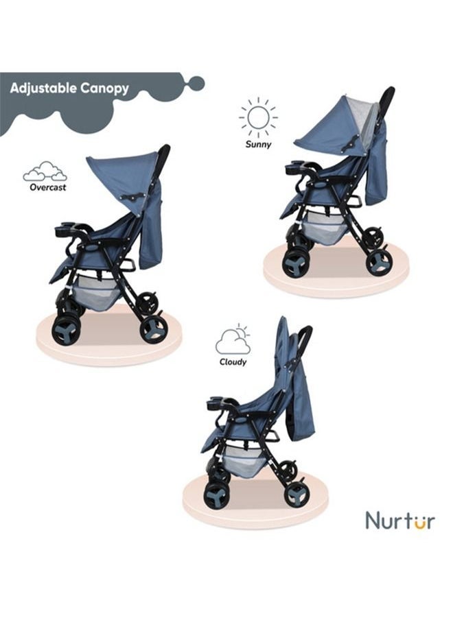 Ryder Light Weight Baby Stroller With Storage Basket, Detachable Food Tray - Image 3