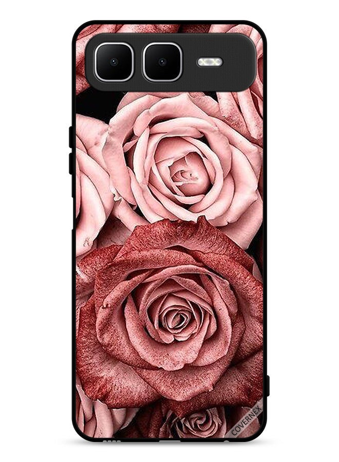 Covernex Infinix Smart 10 Plus Protective Case Cover Peach Flowers