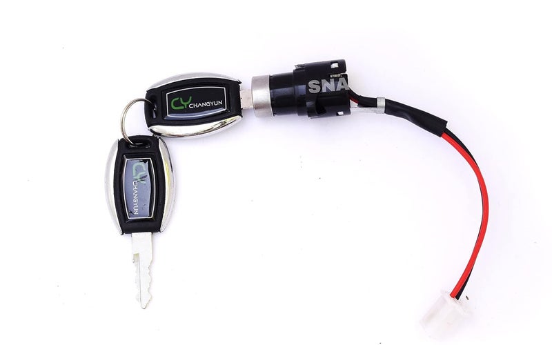 SNA Electric Scooter Bicycle Switch Key Power Lock for E-Bike, 70 Volts, Push Button, 2_Way, Black - Image 2