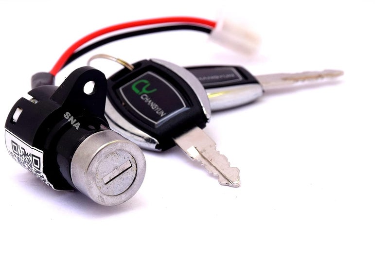 SNA Electric Scooter Bicycle Switch Key Power Lock for E-Bike, 70 Volts, Push Button, 2_Way, Black - Image 4