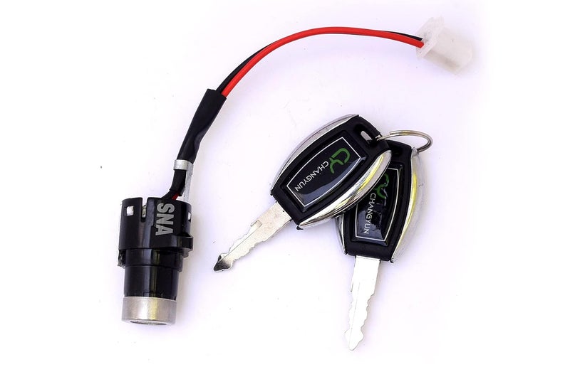 SNA Electric Scooter Bicycle Switch Key Power Lock for E-Bike, 70 Volts, Push Button, 2_Way, Black - Image 1