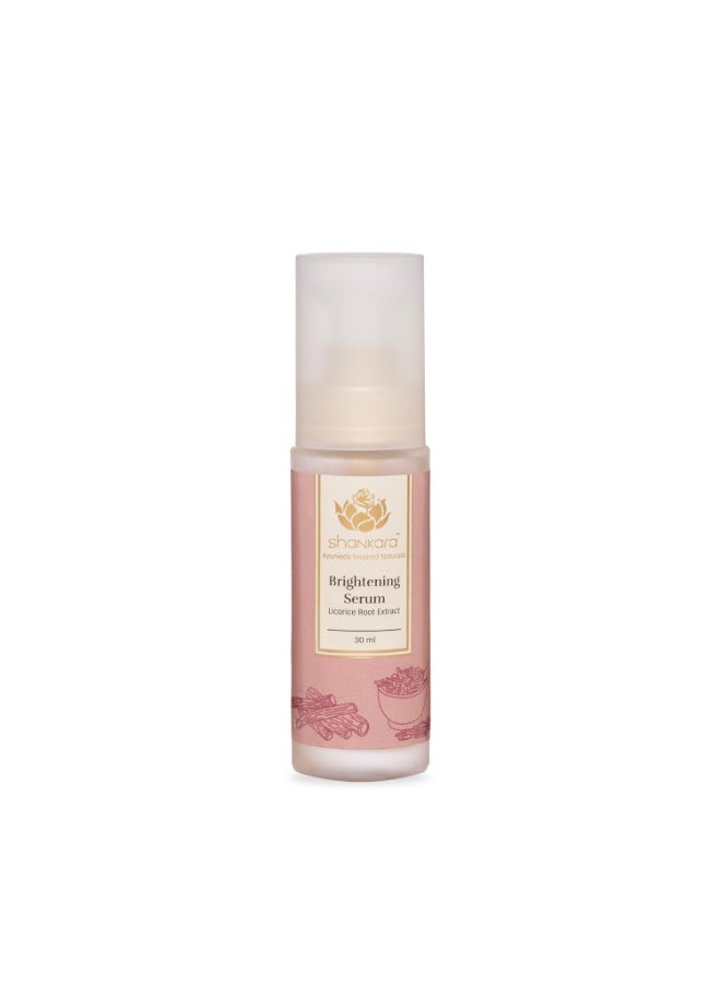 Shankara Brightening Face Serum for Glowing Skin, Reduces Pigmentation, Lightens Dark Spots & Blemishes | Luxury Ayurveda formula with Licorice, Turmeric & Wheat Germ Extract | For Men & Women All Skin Type-30 ml - Image 1