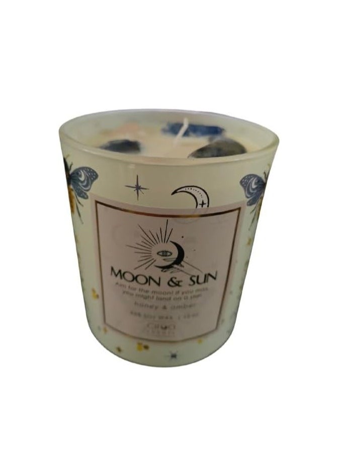 Spaceshoop - Scented Candles for Home,Natural Wax, Aromatherapy Relief Glass Jar, Gifts for Women on Birthday, Valentine's Day, Wedding, Christmas (moon & sun) - Image 1