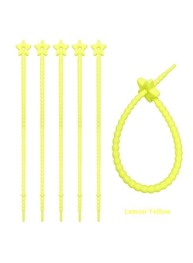 إسكدنيا 12 قطعة من مشابك ربطات الأكياس المصنوعة من السيليكون، وأشرطة الكابلات، وربطات الخبز، وربطات ملتوية قابلة لإعادة الاستخدام بطول 22 سم، وربطات متعددة الأغراض، ومشابك الكابلات، وحبل السيليكون، ومشابك إ - Image 5