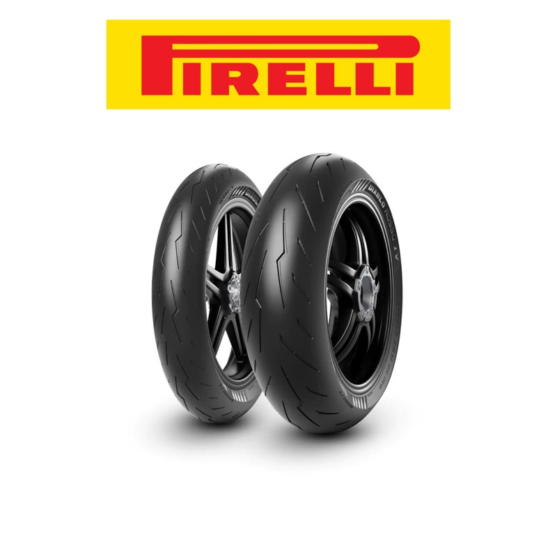 بيريلي إطار دراجة نارية أمامي Pirelli Diablo Rosso IV فقط مقاس 120/70 ZR17 (58W) TL M/C – إطار رياضي عالي الأداء، بدون أنبوب (Tubeless)، معتمد DOT، سنة التصنيع 2025 - Image 4