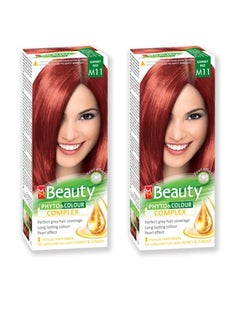 2 Pieces of Permanent Hair Dye color Garnet red  M11