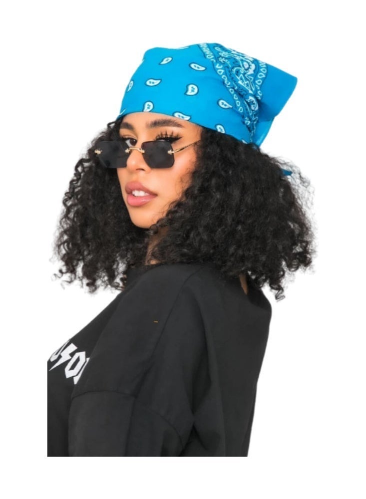 Paisley design polyester bandana, unisex for summer - Image 1