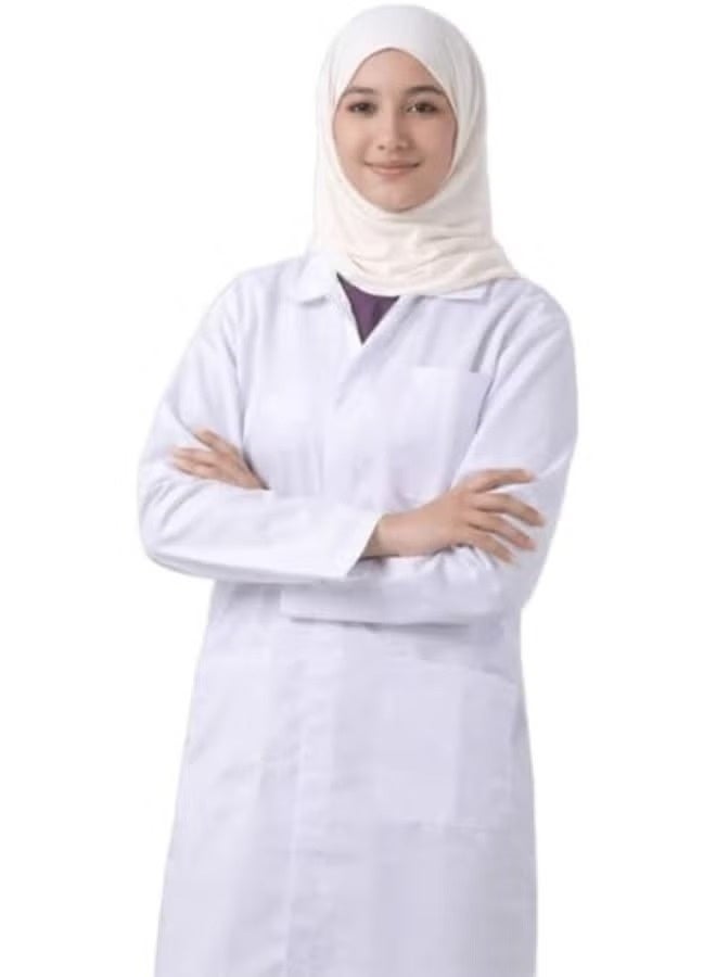 Dr Uniform  Classic Lite Women's Medical Lab Coat by Dr.Uniform Lightweight White with Practical Pockets - Image 1