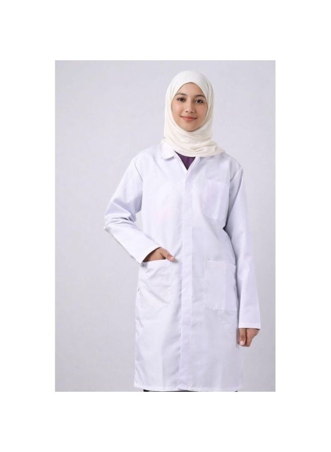 Dr Uniform  Classic Lite Women's Medical Lab Coat by Dr.Uniform Lightweight White with Practical Pockets - Image 2
